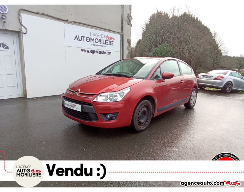 Achat voiture occasion, Auto occasion pas cher | Agence Auto Citroen C4 COUPE 1.6 HDI 90 Rouge Année 2010 Manuelle Diesel